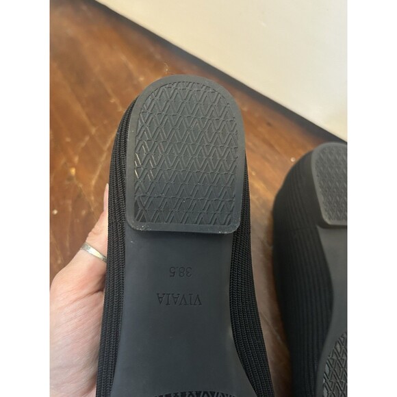 NWOT Vivaia Margot Square-Toe Black Cushioned Slip on Size 38.5 / 7.5 Business - Picture 9 of 9